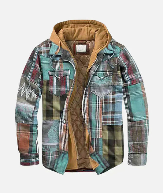 Alain™ | Patchwork Checkered Jacket